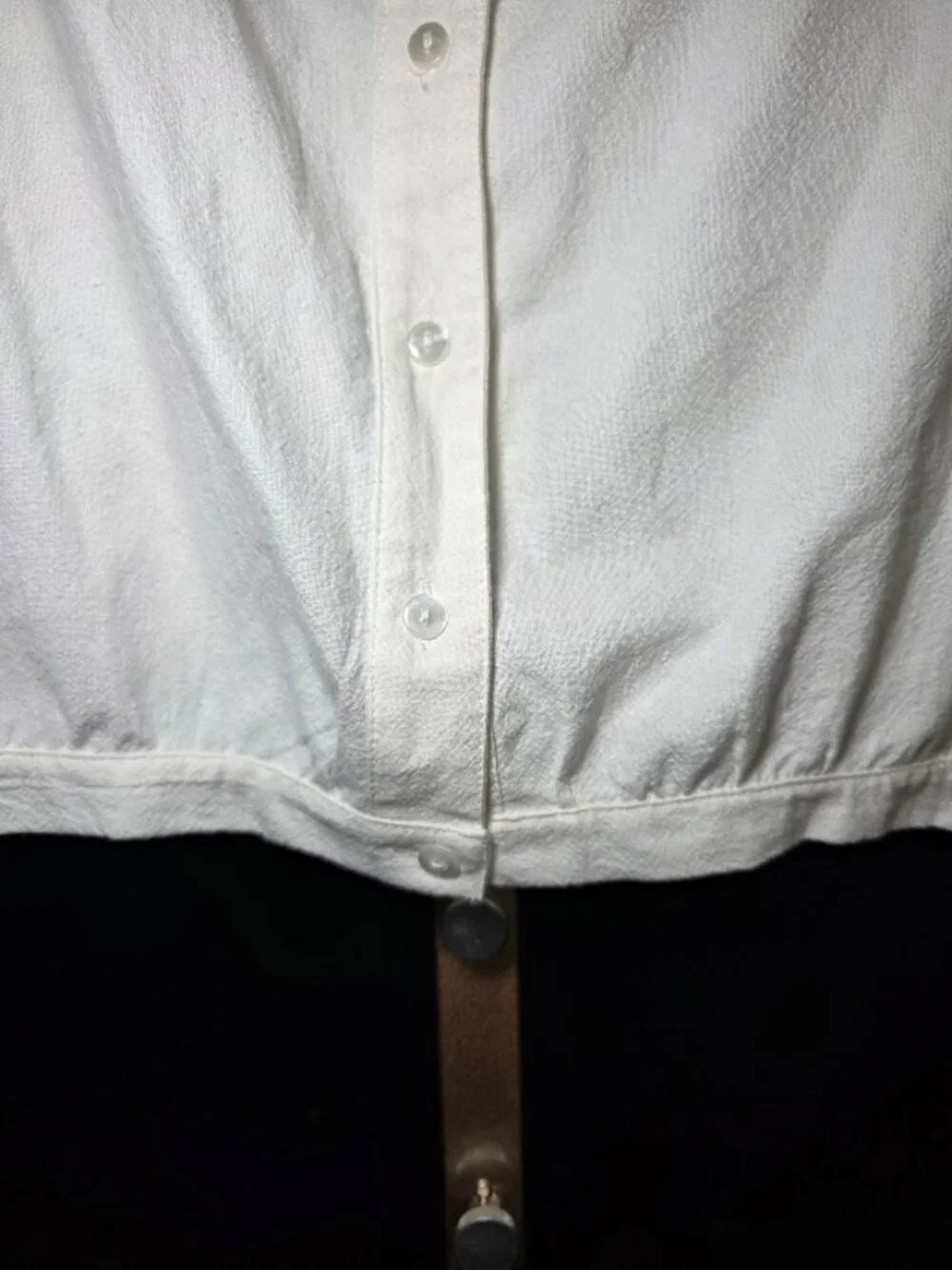 NWT Free People Meadows Embroidered Crop Blouse L